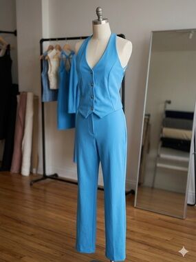 Kellé Turquoise Dance Costume Set – Adult Medium – 2 Piece Performance Outfit